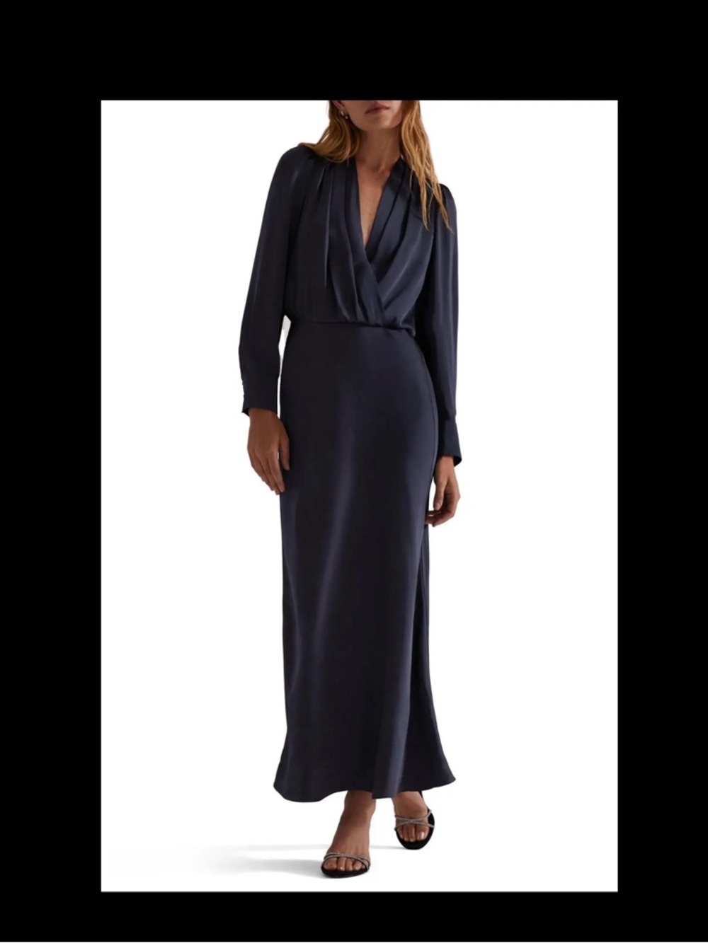 Favorite Daughter Nita Long Sleeve Maxi Dress in Navy